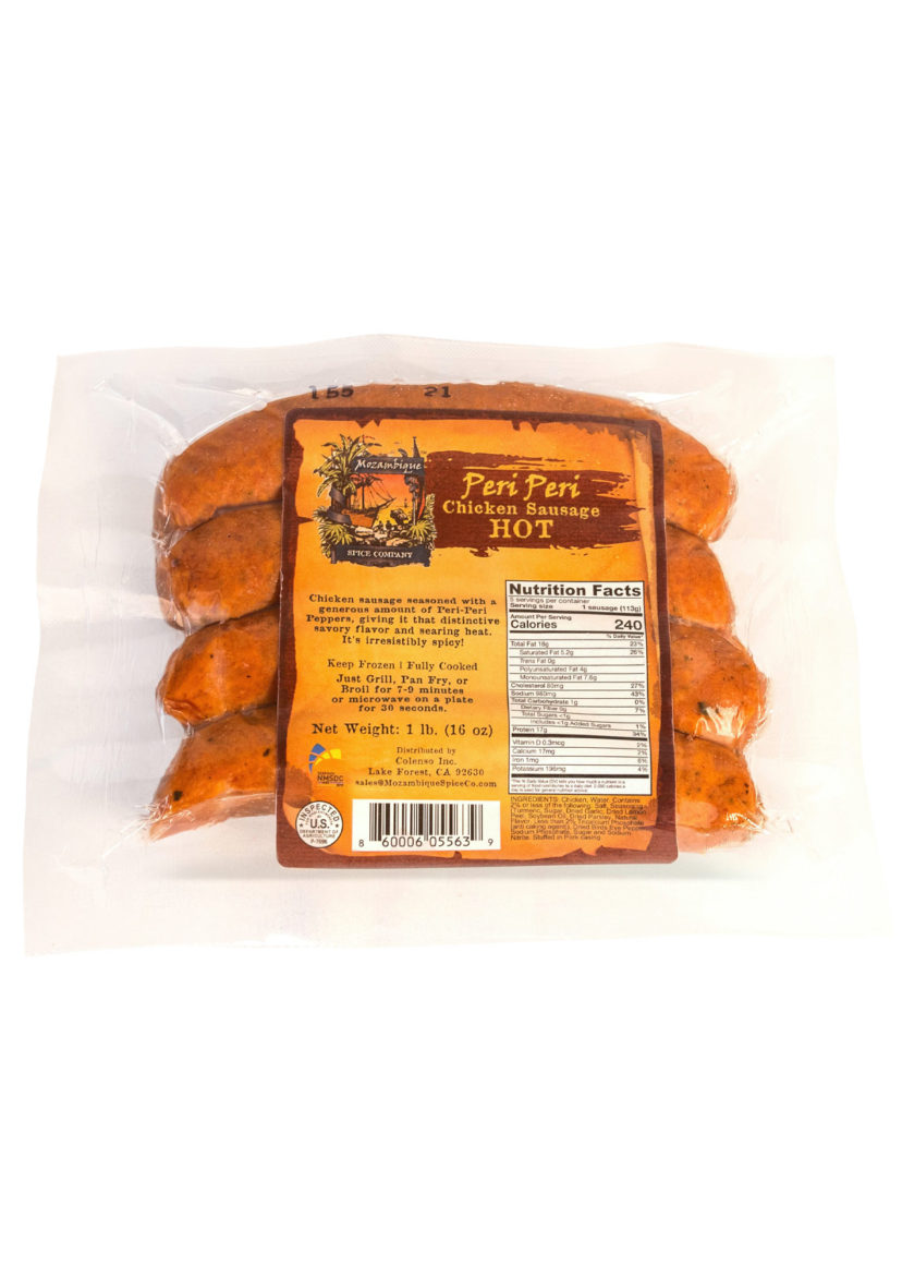 Peri Peri Hot Chicken Sausage 4 pack